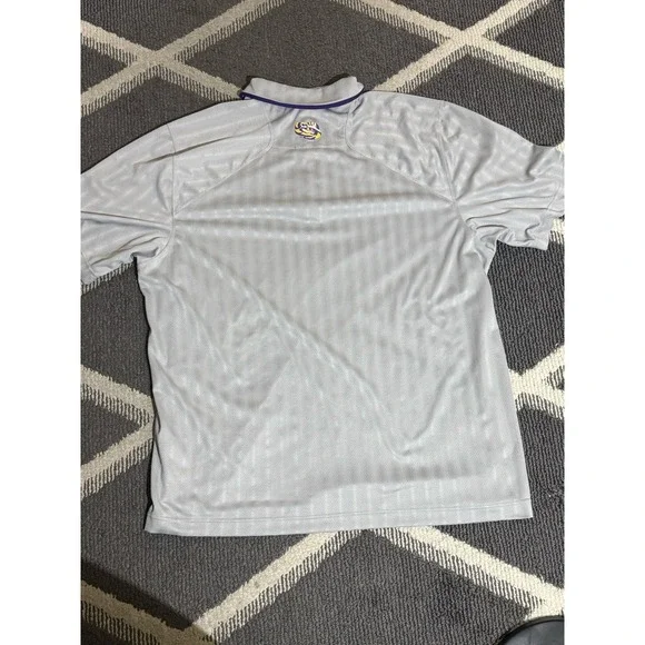 Vintage Nike Team LSU Tigers Polo Shirt Mens XXL Gray Football Throwback Logo - Picture 4 of 6